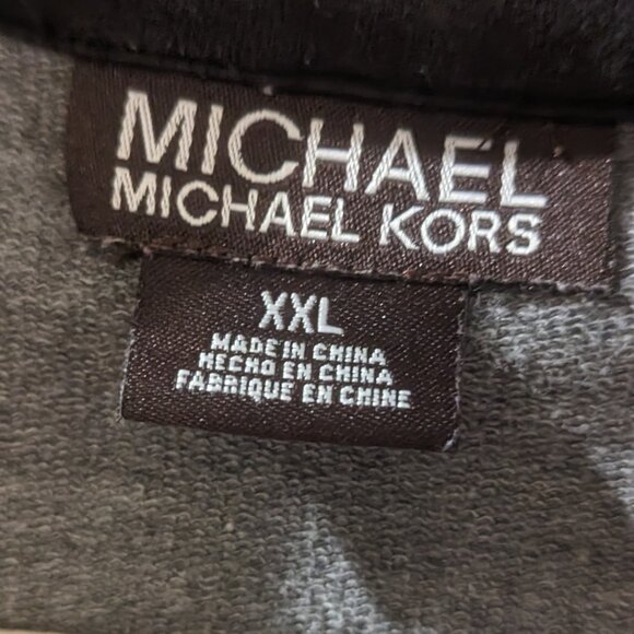 Men's Michael Kors XXL Gray Quarter-Snap Long Sleeve - Picture 2 of 6